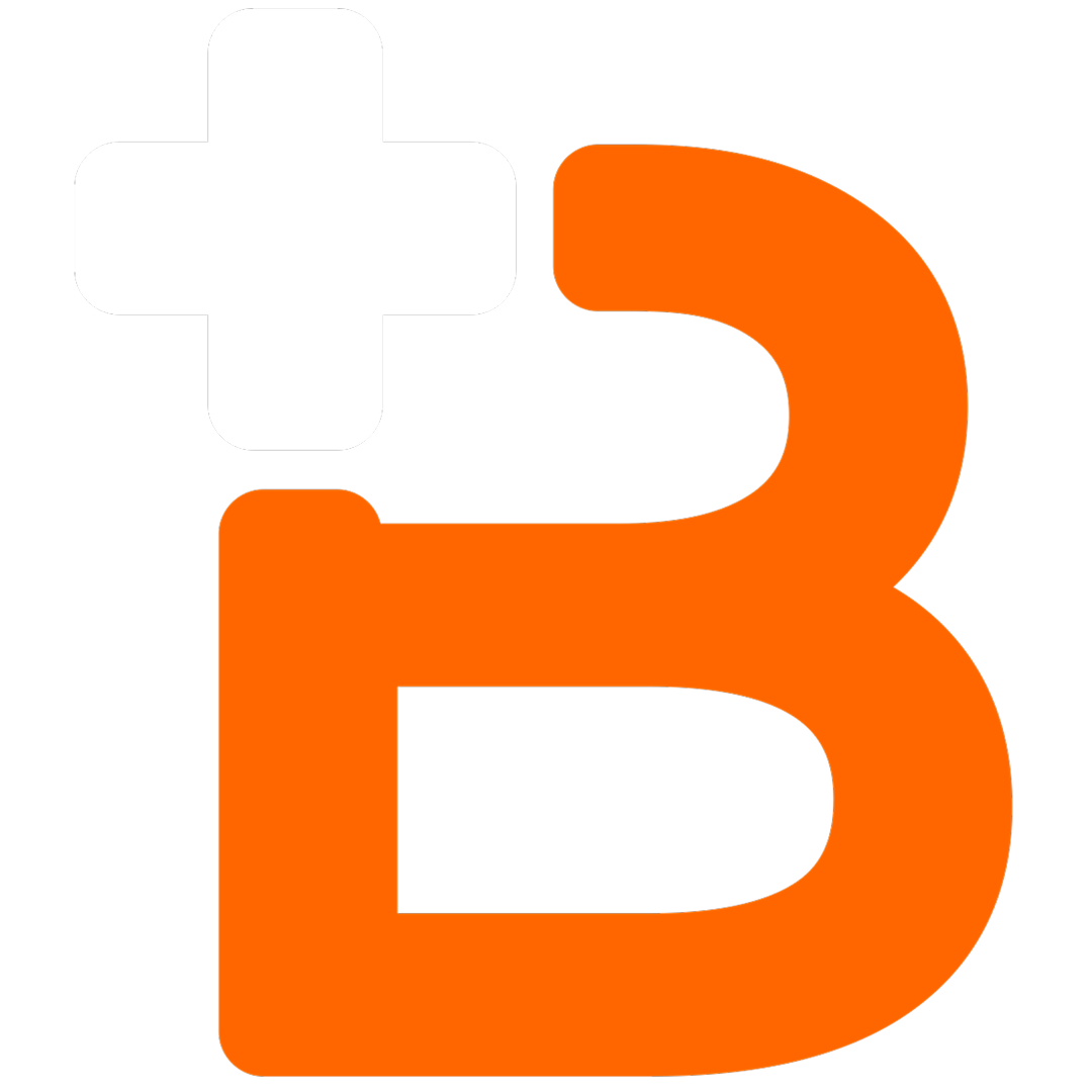 icone +b laranja e branco QUADRADO
